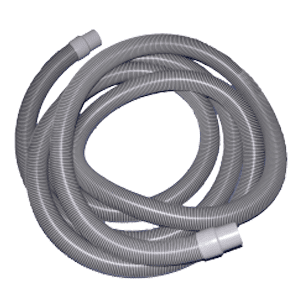 25 foot dustless industrial vacuum hose with cuffs.