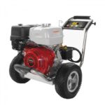 Standard 4,000 PSI Honda pressure washer is a thermo-sensor that automatically prevents overheating in bypass mode and protects the pump from potential damage.